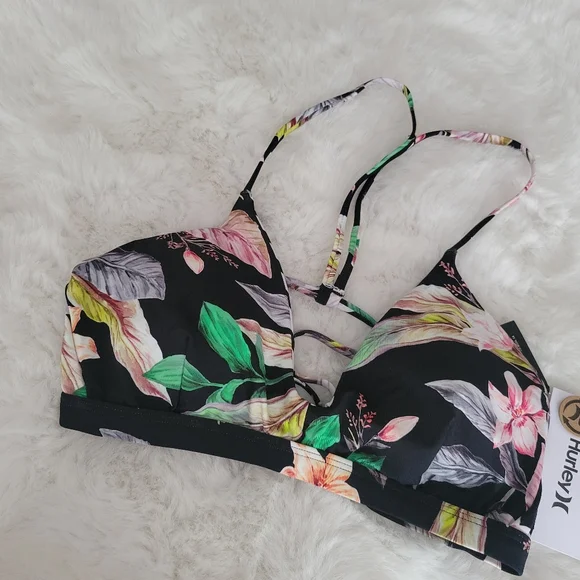 🍸HURLEY BRAND NEW REVERSIBLE BIKINI SET. TOP XL BOTTOM L